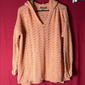 Natural Reflections Peach V-Neck Sweater